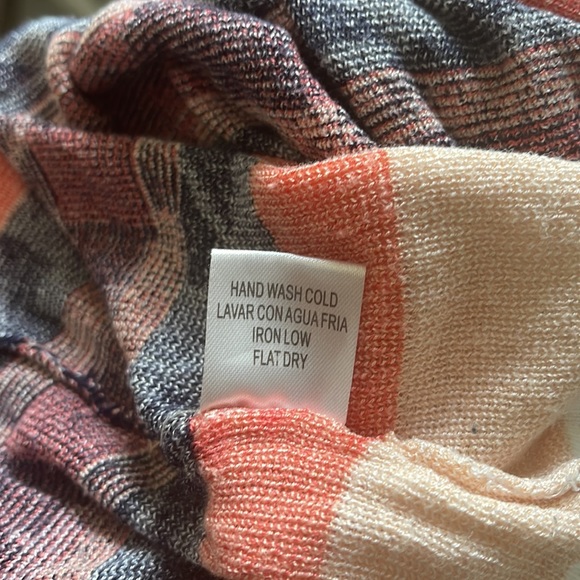 Skies Are Blue Sz M Tribal Aztec Draped Shoulder Open-Front Cardigan - Picture 9 of 9